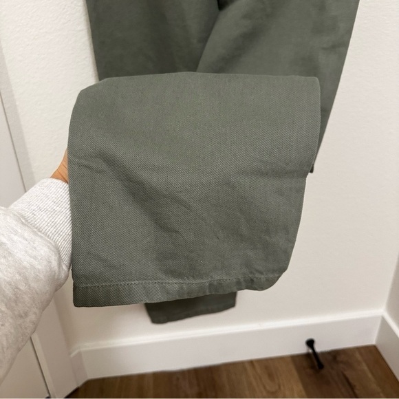 Free People Marci Denim Jumpsuit Collared Short Sleeves Sage Green Size XL Women - Picture 6 of 12